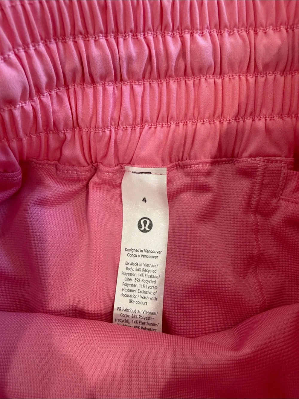 Lululemon hotty hot HR lined short 4” lined size 4